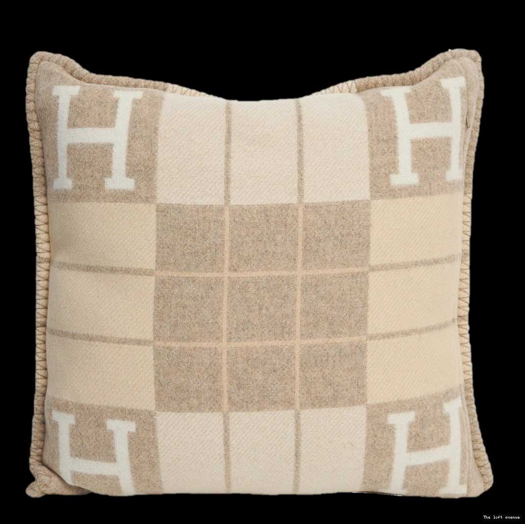 STRIPE PILLOW WOOL HERMES THROW 0722